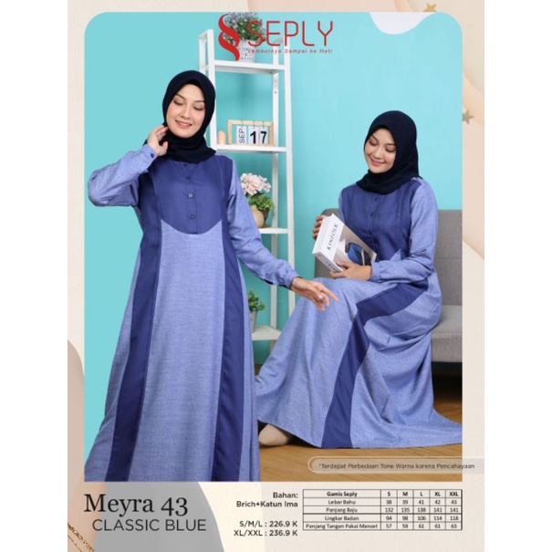 MEYRA 43 CLASSIC BLUE | GAMIS BY SEPLY TERBARU 2022 | GAMIS TERMURAH