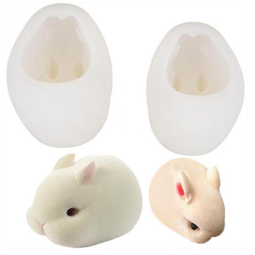 R-flower Candle Mold 3D Lucu Membuat Lilin Coklat Easter Bunny Mousse Cake Fondant Moulds