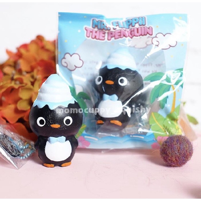 mr.flippii the penguin squishy licensed by creamiicandy