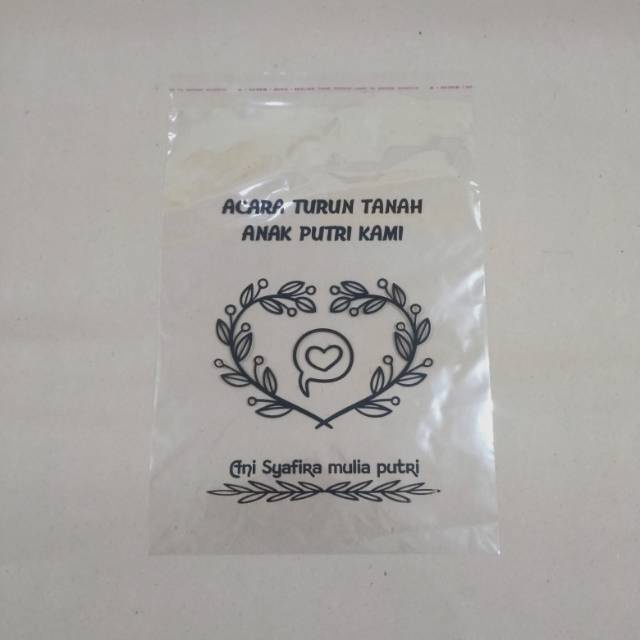 Sablon plastik seal OPP murah 15x24 / sablon plastik hijab dan baju anak / sablon plastik perekat