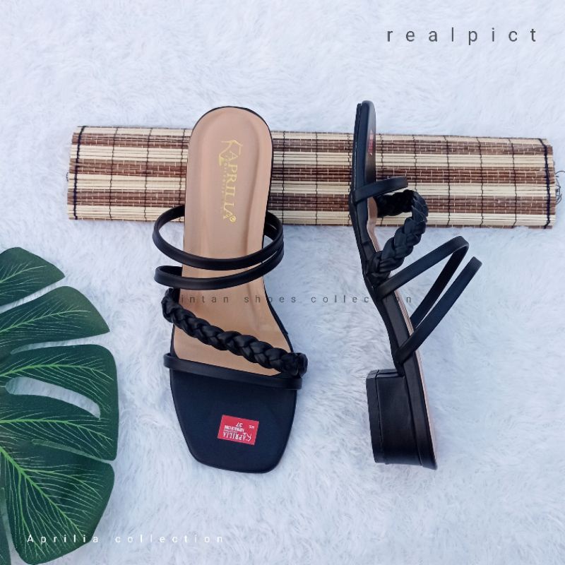 Sandal hak tahu tali kepang wanita remaja kekinian bisa cod/sendal selop kepang wanita terbaru hak 3cm/sandal heels pesta wanita terbaru