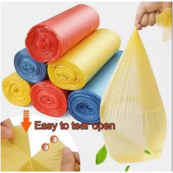 (SKR) Kantong Plastik Sampah Gulung 45 x 50 cm 1 Roll isi 15 Lembar Pcs Plastic Trash