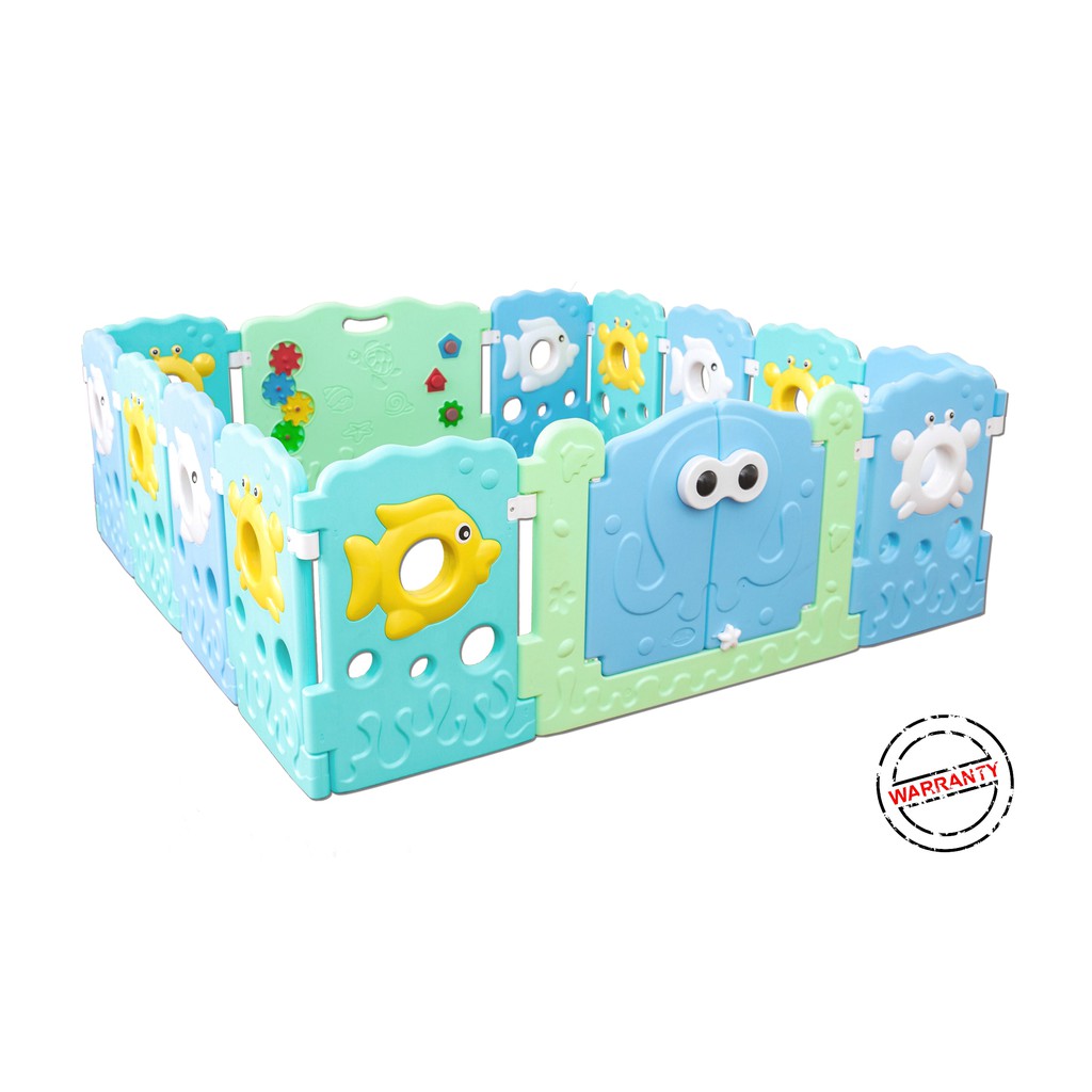 Makassar - Pagar Bayi Labeille Ocean Fence 12 Plus 2 Pagar Bermain Pengaman Anak Playard Playpen