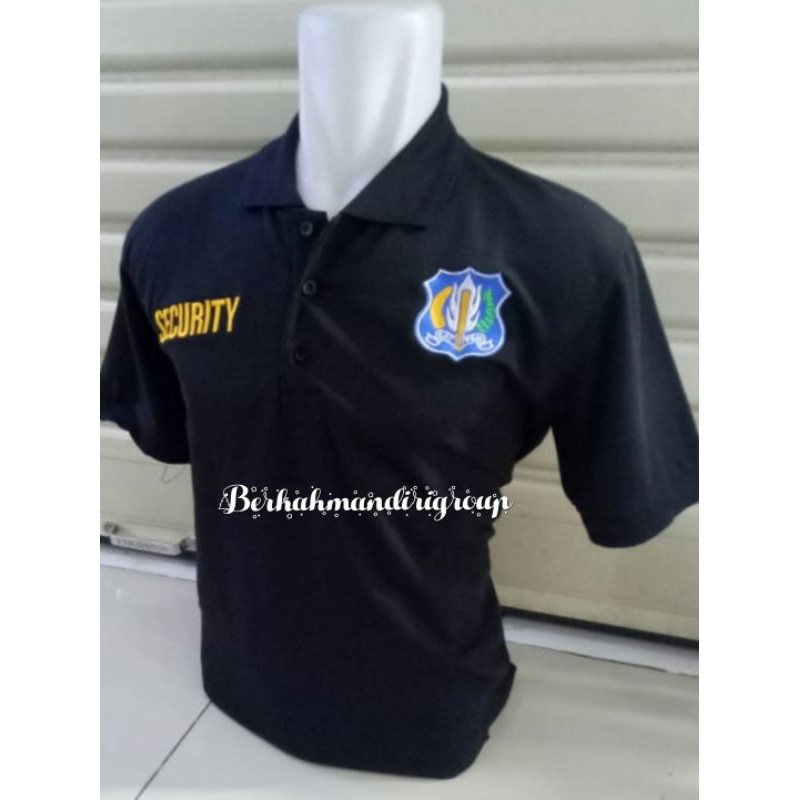 Kaos Security  bahan polyster katun Bordir