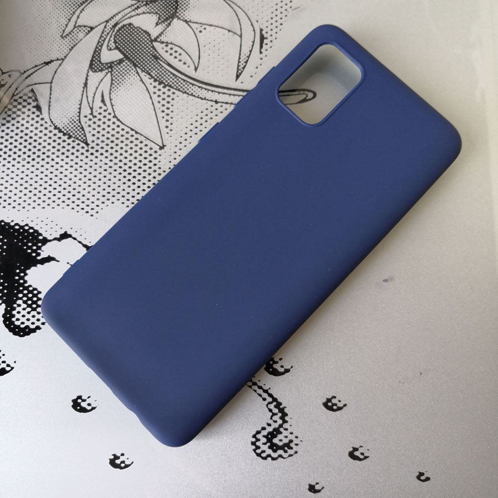 Samsung Galaxy A51 A71 S20 Pro S20 Ultra Candy Color Slim Thin Soft TPU Phone Case Cover-Navy Blue