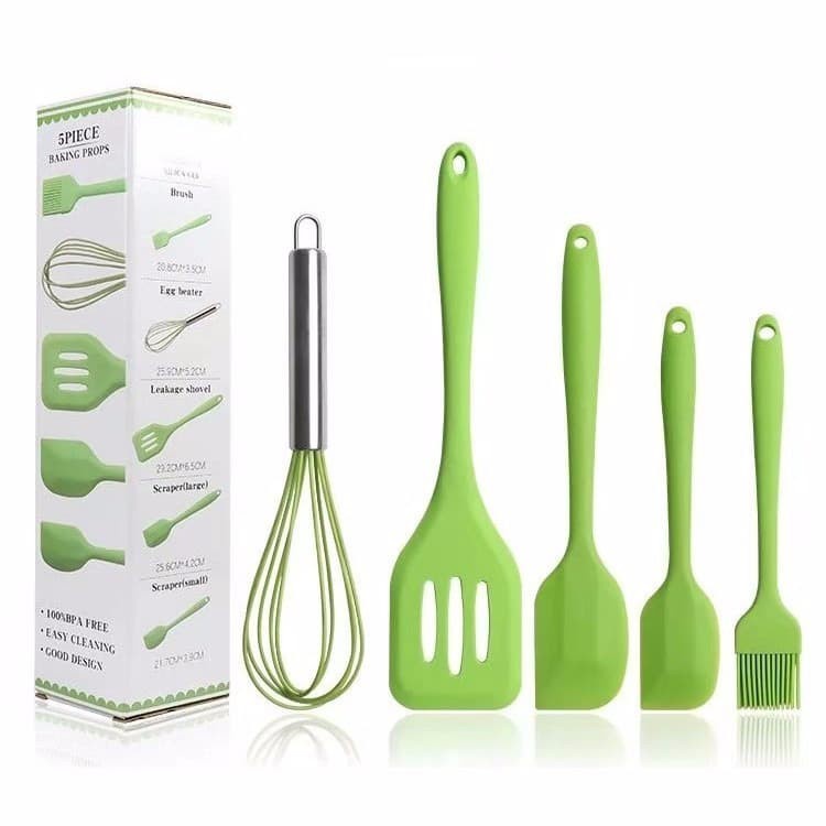 5PC Spatula Mini Silikon / Alat Masak Sutil SET Utensil Silicone Set