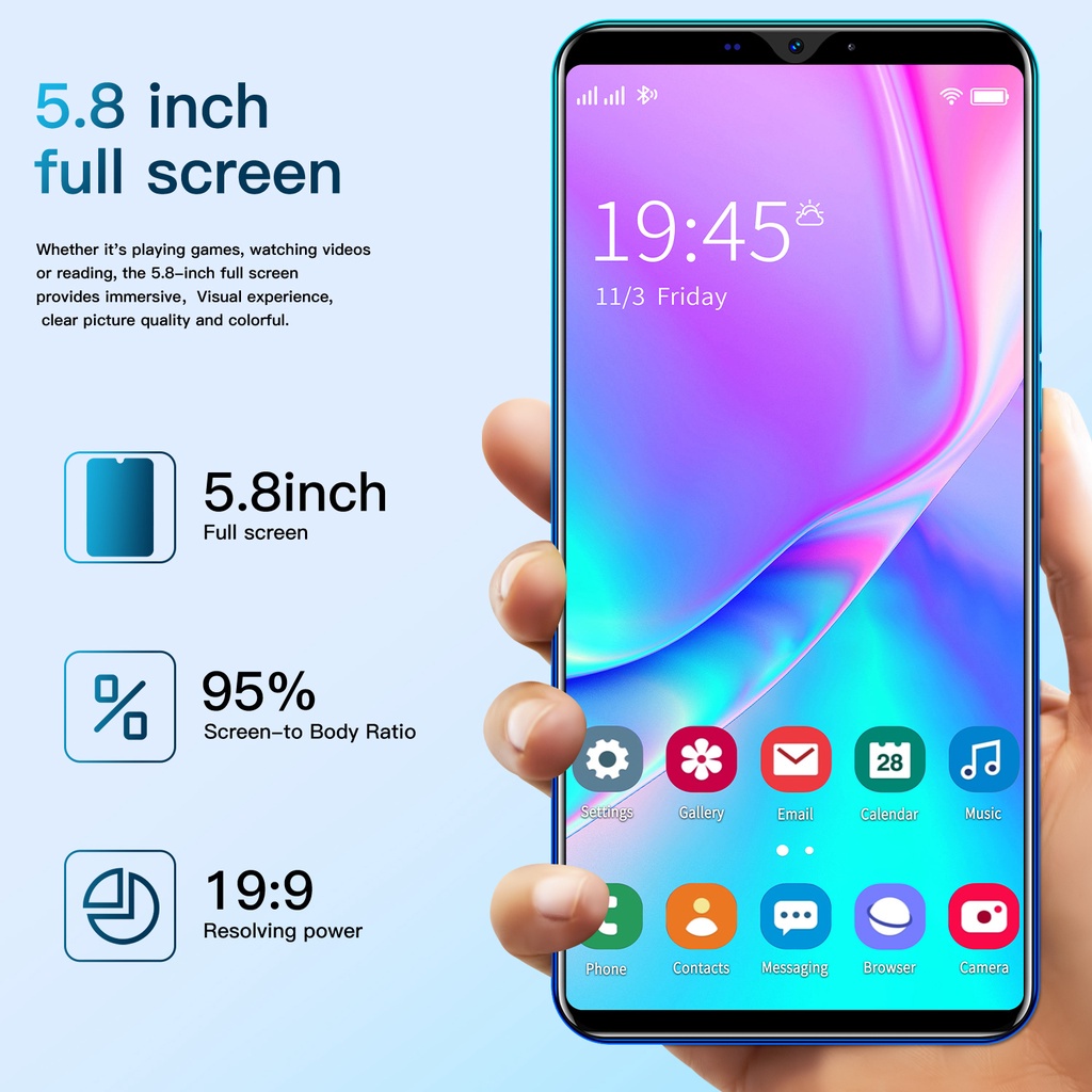 [handphone murah] hp android termurah Rino 4 Pro 5.8inch FHD ram 6GB+rom 128GB hp 5g handphone original kredit hp cicilan murah gratis ongkir min 0 hp 500 ribuan hp murah cuci gudang indonesia siap hp murah