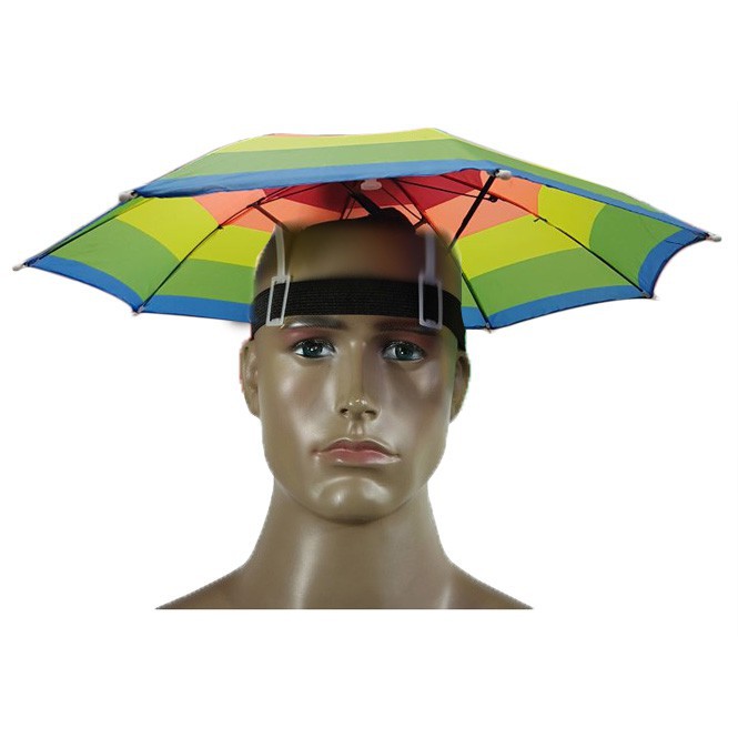 Topi Payung Umbrella Hat unik penutup kepala anti hujan Panas Terik Unik W655N8413 Jnp