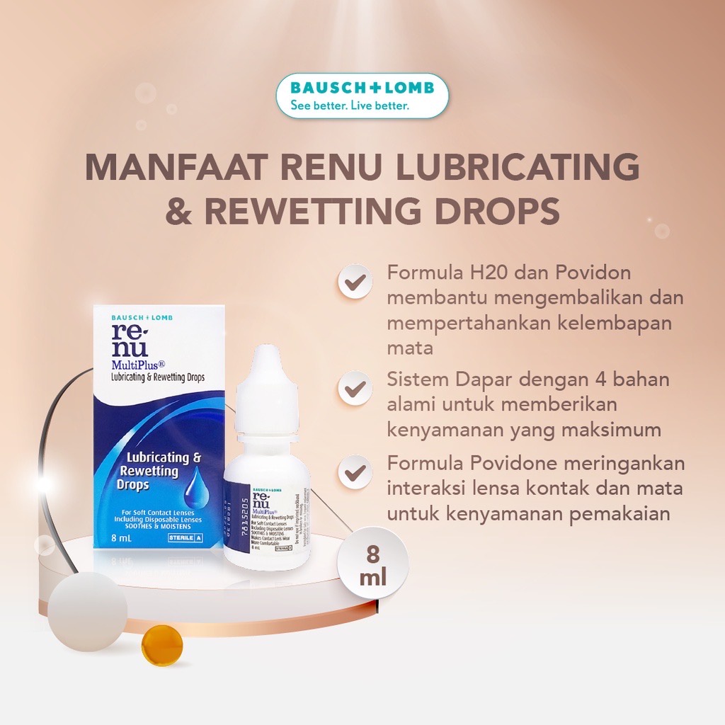 EYESIGHT LENSES Renu Multiplus Lubricating &amp; Rewetting Drops (Tetes Mata Khusus Softlens)