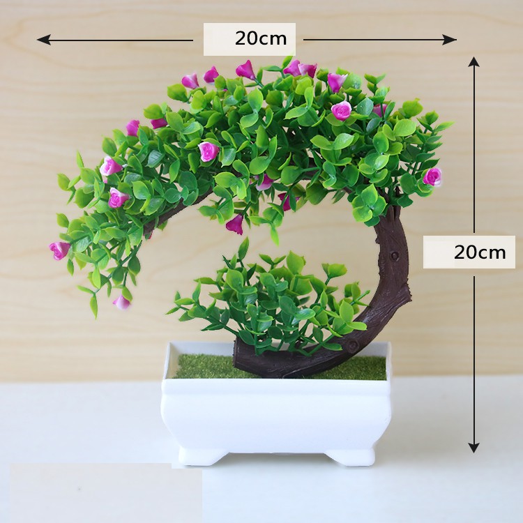 Kunataruma AM353 Bunga plastik / pajangan bunga Artificial / motif Rose Vas Petak-Purple