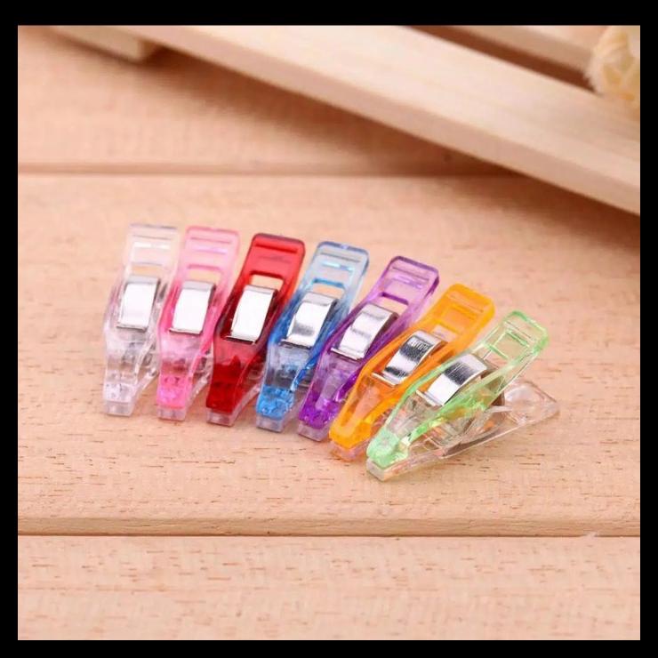 

50 Pcs Wonder Clip Mini Klip Pembatas Penjepit Kain Bahan Jahitan