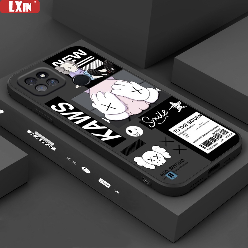 Casing Soft Realme C55 C53 Realme 10 C11 C21Y C25Y C33 C21 C35 C25 C17 C15 C12 C3 C2 Realme 8i 7i 5 5i 6i 6Pro 7Pro Tide Merek Kaws Silikon Sesame Street Smile Matte TPU Phone Case Cover