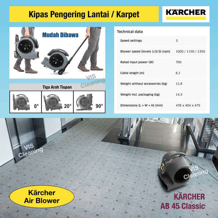 Karcher Air Blower / Floor Dryer AB 45 Classic