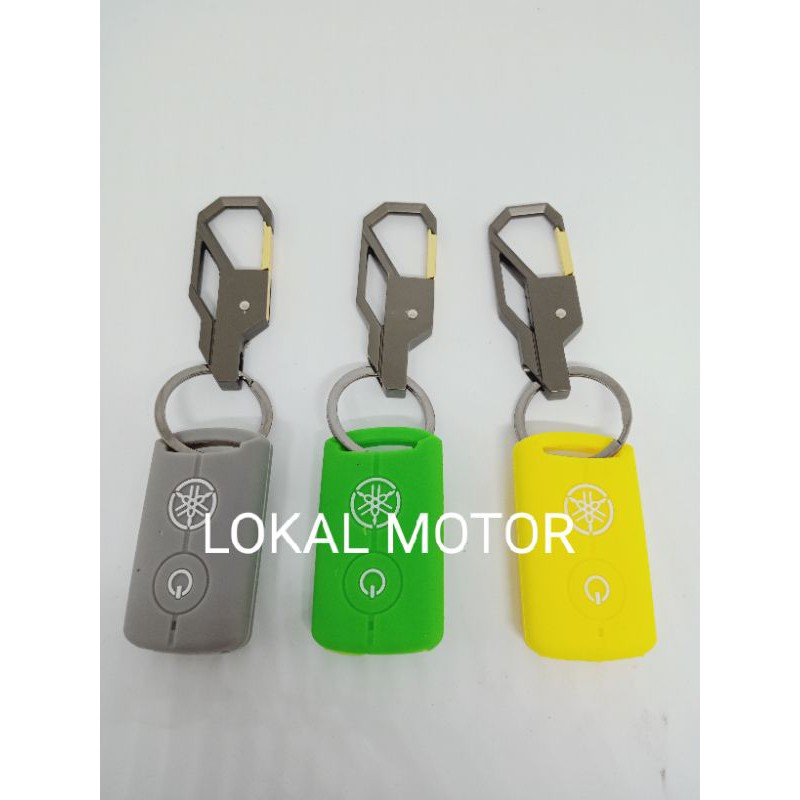 Gantungan kunci dan cover silicon remote keyless YAMAHA FAZZIO NMAX AEROX LEXI XMAX FREEGO