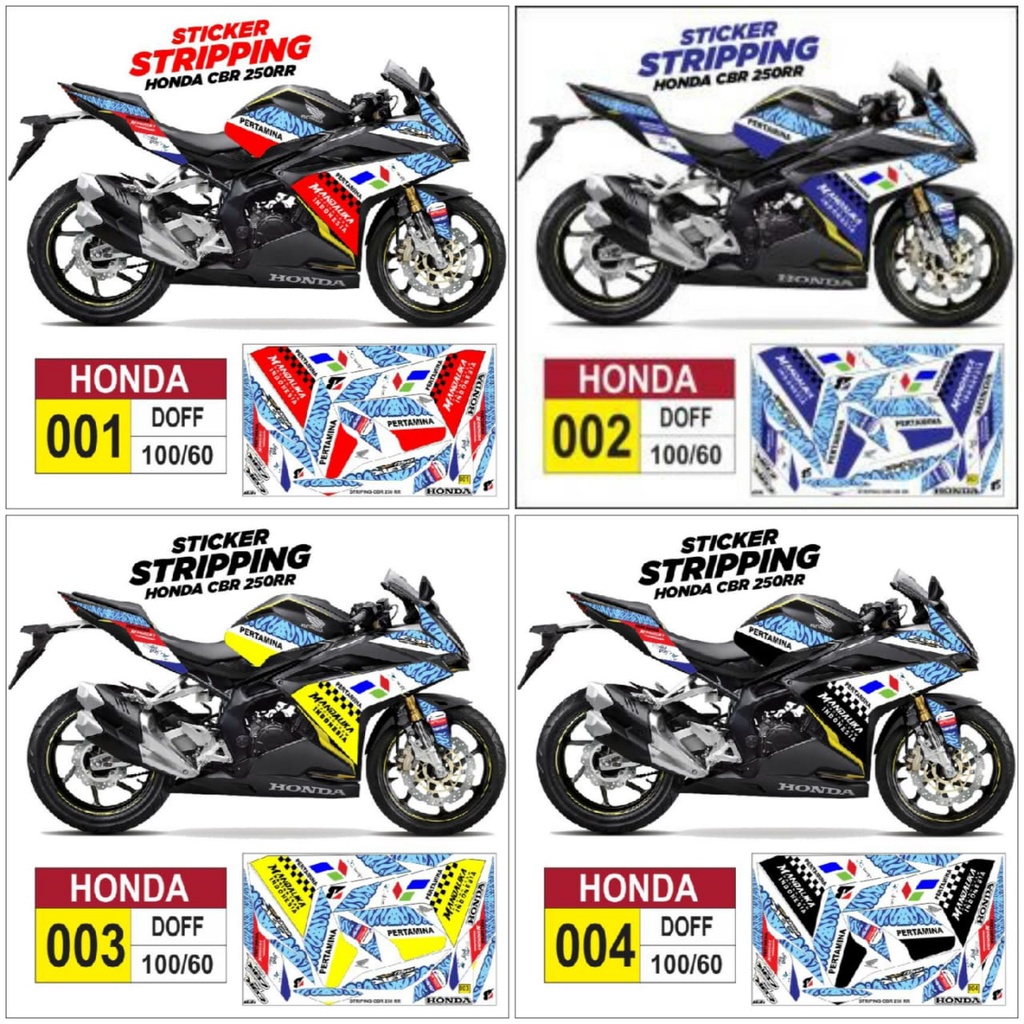 Sticker Striping Honda CBR 250RR Variasi Mandalika AR-01 DOFF Semua Ready Bisa COD