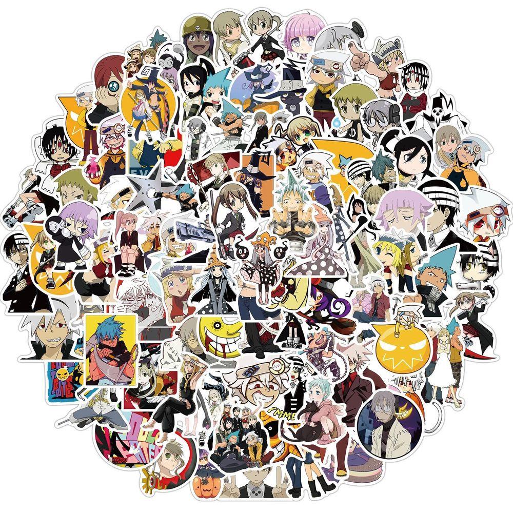 Mxbeauty Anime Stiker Hadiah Kawaii Stationery Sticker Stiker Koper Kartun Ponsel Dekorasi Skateboard Stiker DIY Scrapbooking