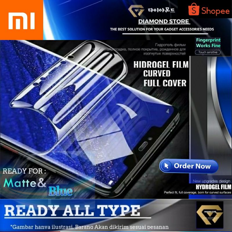 XIAOMI HIDROGEL MATTE AND BLUE ANTI GORES SCREEN PROTECTOR HYDROGEL REDMI 10 5G 10A 10C NOTE 11 4G POCO M4 PRO 5G Mi 12 LITE PRO X3 GT NFC POCO X4 PRO F4 GT C40 A1 2022 A1+ M5 M5S