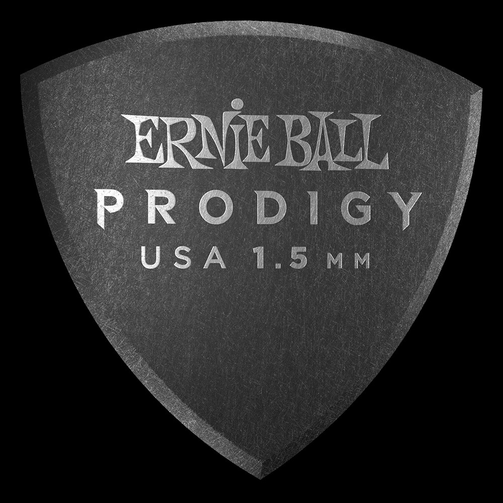 Ernie Ball 1.5mm Black Large Shield Prodigy Picks 6pack P09332