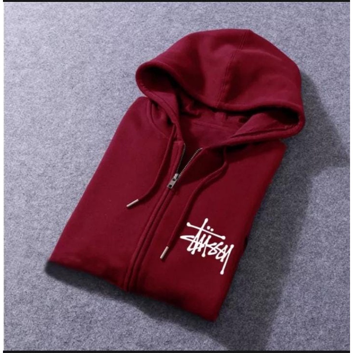 COD Sweater Hoodie Stussy Ziper / ReSleting - Hoodie Stussy - Hoodie Sleting  - Hoodie unisex -  Hoodie Pria - Hoodie Wanita - Hoodie Jumbo