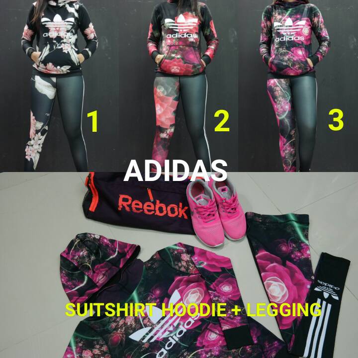 SXB Adidas Sweatshirt and Legging Flowers