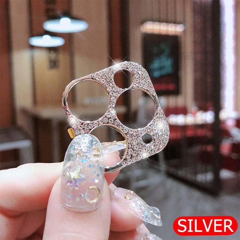 Rhinestone Glitter For iPhone 13 12 11 Pro Max Mini Camera Lens Protector Case Shiny Diamond Screen Protective 12Pro 13Pro iPhone 12