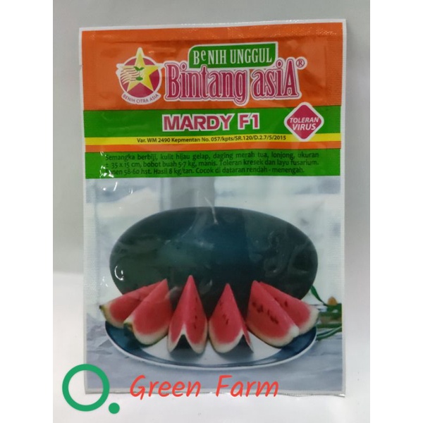 Mardy F1 Semangka Inul Hibrida Kemasan 20gr Original Pabrik Bintang Asia