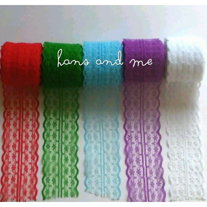 

Jual Renda 5cm Warna Warni jual per yard Murah