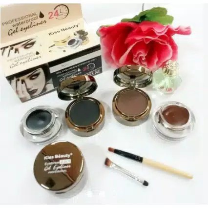 EYEBROW &amp; EYELINER GEL KISS BEAUTY 9954 PEACH/MATA SATU WATERPROOF