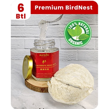 

Sarang Burung Walet Premium PureLife Birdnest 100% Asli - 6 Botol