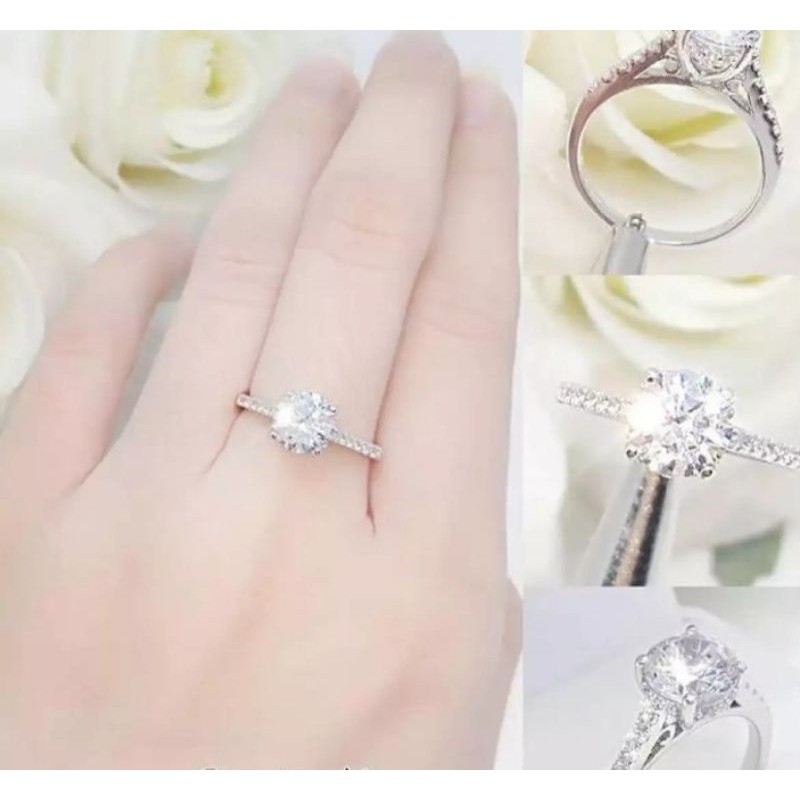 Xuping Cincin mata satu silver f453