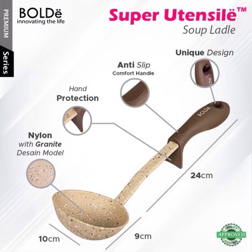 Sendok Sup / Soup Ladle / Sendok Soup / Sendok BOLDe / Super Utensile Granite Series