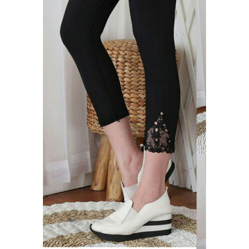 Celana Lejing 7/8  Celana Renda Leging Wanita