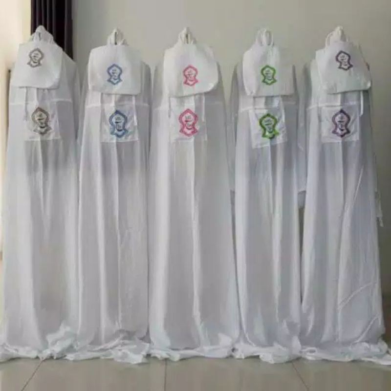 Mukena TERUSAN TEROMPAH PUTIH Jumbo