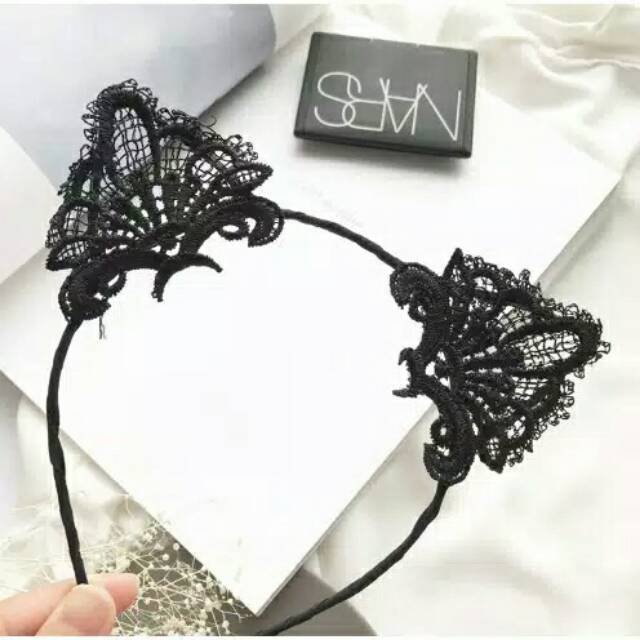 Nekomimi Bando Telinga Kucing Lace