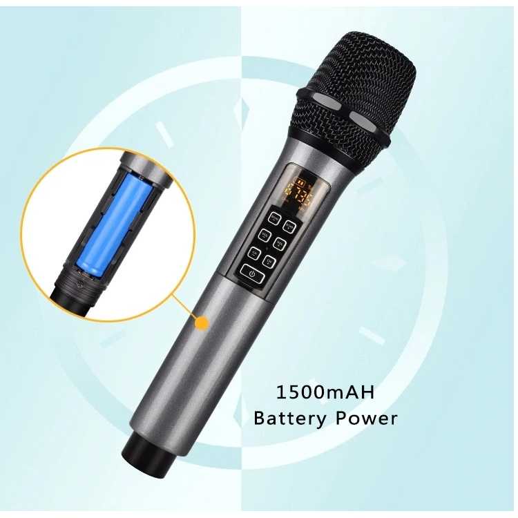Rellent Mikrofon Karaoke Mic Wireless Portable KTV - D300 ( Al-Yusi )