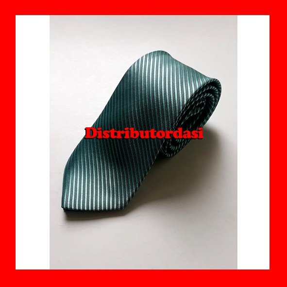 Dasi Pria Mint Tua  Garis Salur 3 inch 8 cm polyester premium ready stok