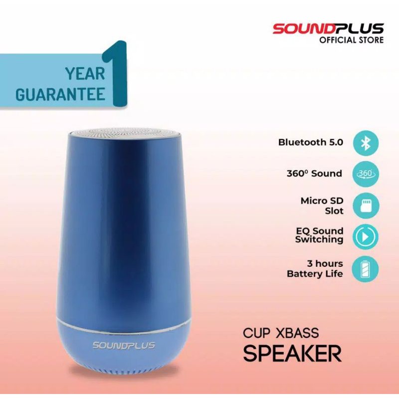 SPEAKER BLUETOOTH CUP XBASS SOUNDPLUS