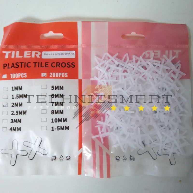 

Pegatur jarak Nat Keramik Pastic Tile Cross spacer TILER Pengatur pembatas Nat geranit