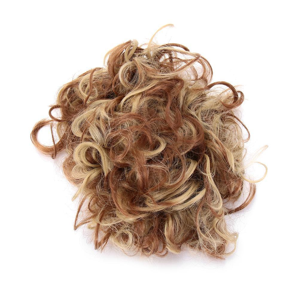 Nanas 80G Hair Bun Curly Ponytail Scrunchie Kuncir Rambut Palsu Kriting