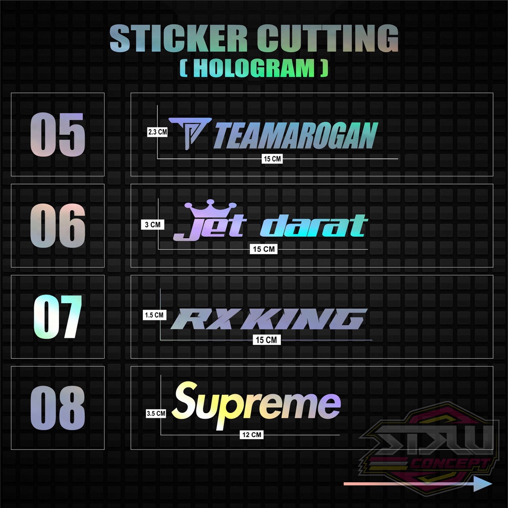 Sticker Cutting Hologram Stiker Motor Variasi