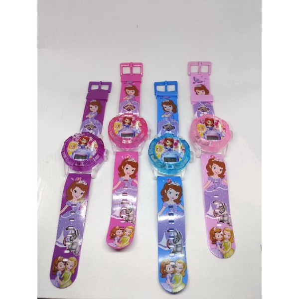 COD JAM TANGAN ANAK LAMPU MUSIK LASER PROYEKTOR KARAKTER SOFIA JAM TANGAN ANAK CEWEK MURAH MODIS KER
