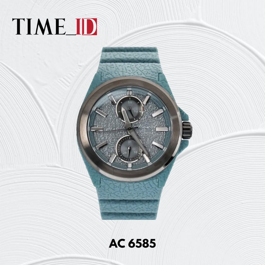 Jam Tangan Alexandre Christie AC 6585 Light Blue Grey Pria