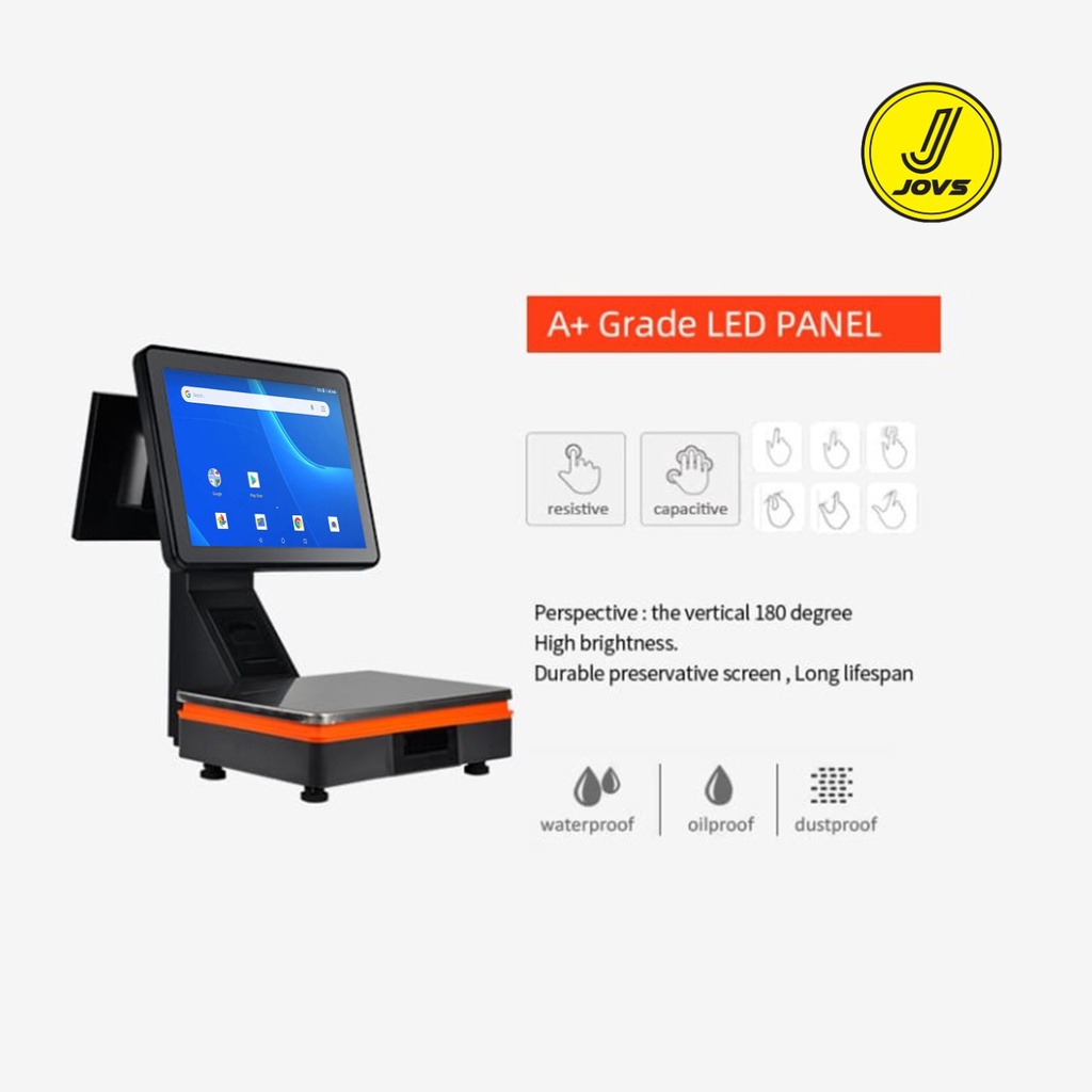 Mesin kasir Android POS Touchscreen Timbangan Digital