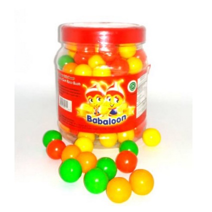 

Babalon/Babaloon/Permen Karet Rasa Buah Toples isi 125 Butir