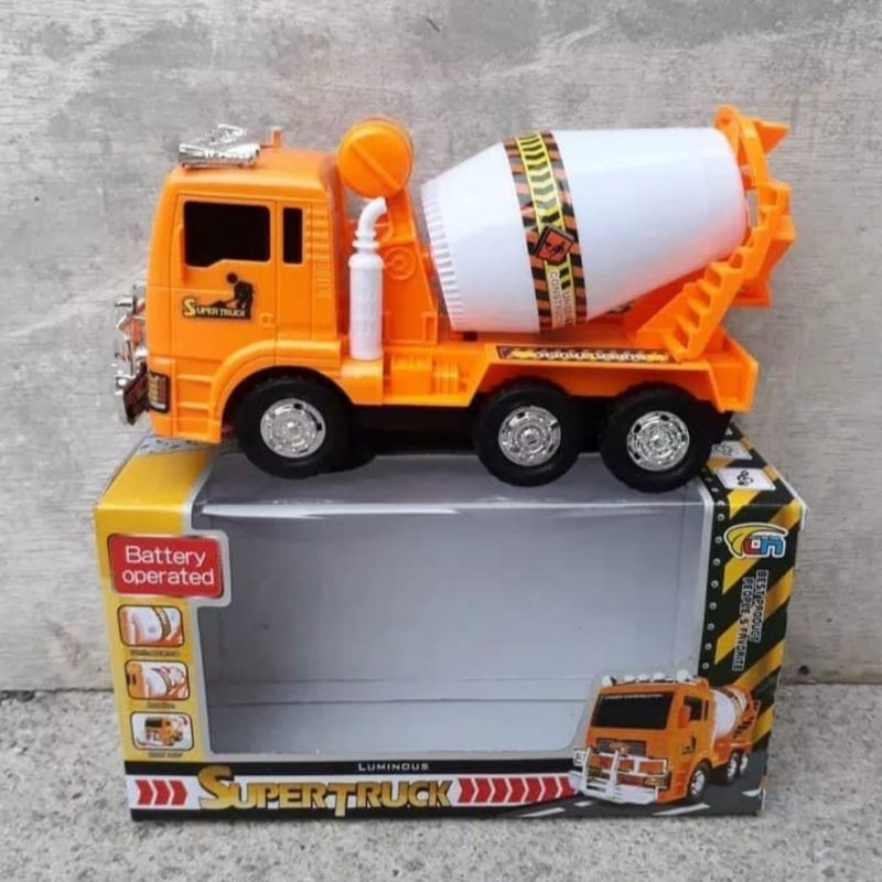 Super truck mainan truck molen bump go/ mixer truck/mobil baterai