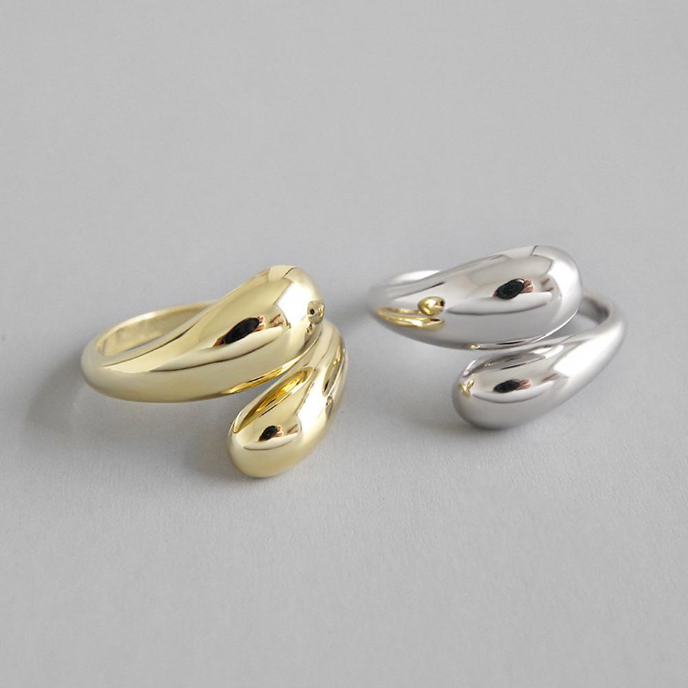 Cincin Bentuk Geometris Gaya Korea Untuk Wanita