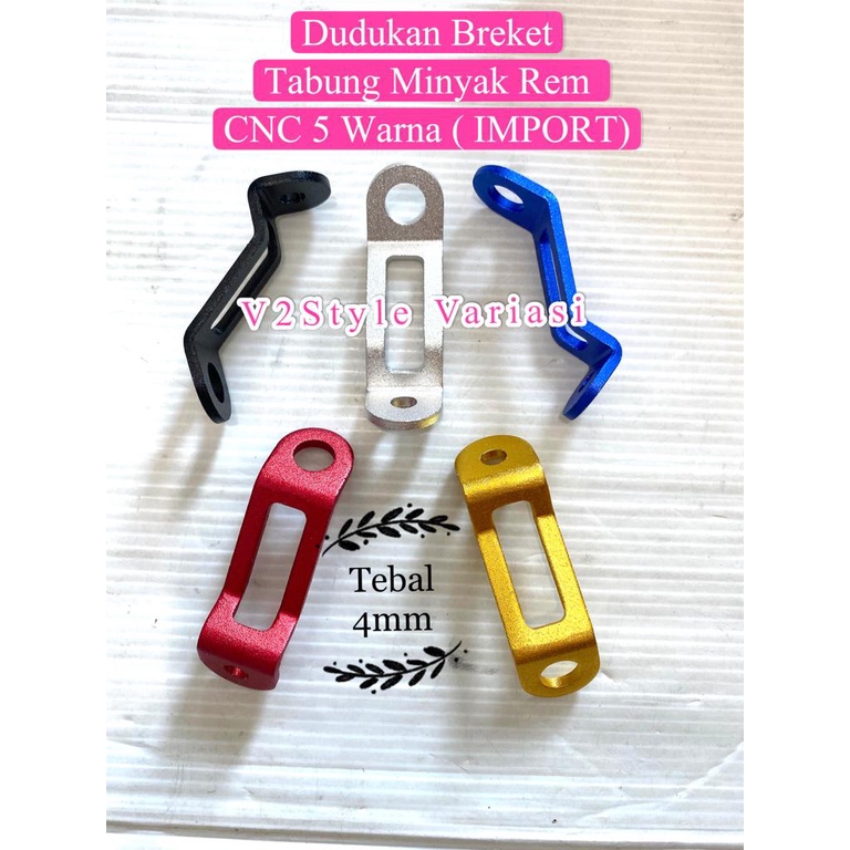 DUDUKAN BREKET TABUNG MINYAK REM TIANG KAWAT TEBAL 2MM ANTI LUNTUR MERAH HITAM GOLD BIRU SILVER lexi supra ninja satria fu shogun thunder adv kharisma revo vega jupiter VARIO ADV MIO FINO XEON LEXI NMAX LEXI AEROX KLX CRF NINJA FIZR VEGA SUPTRA JUPITER Z