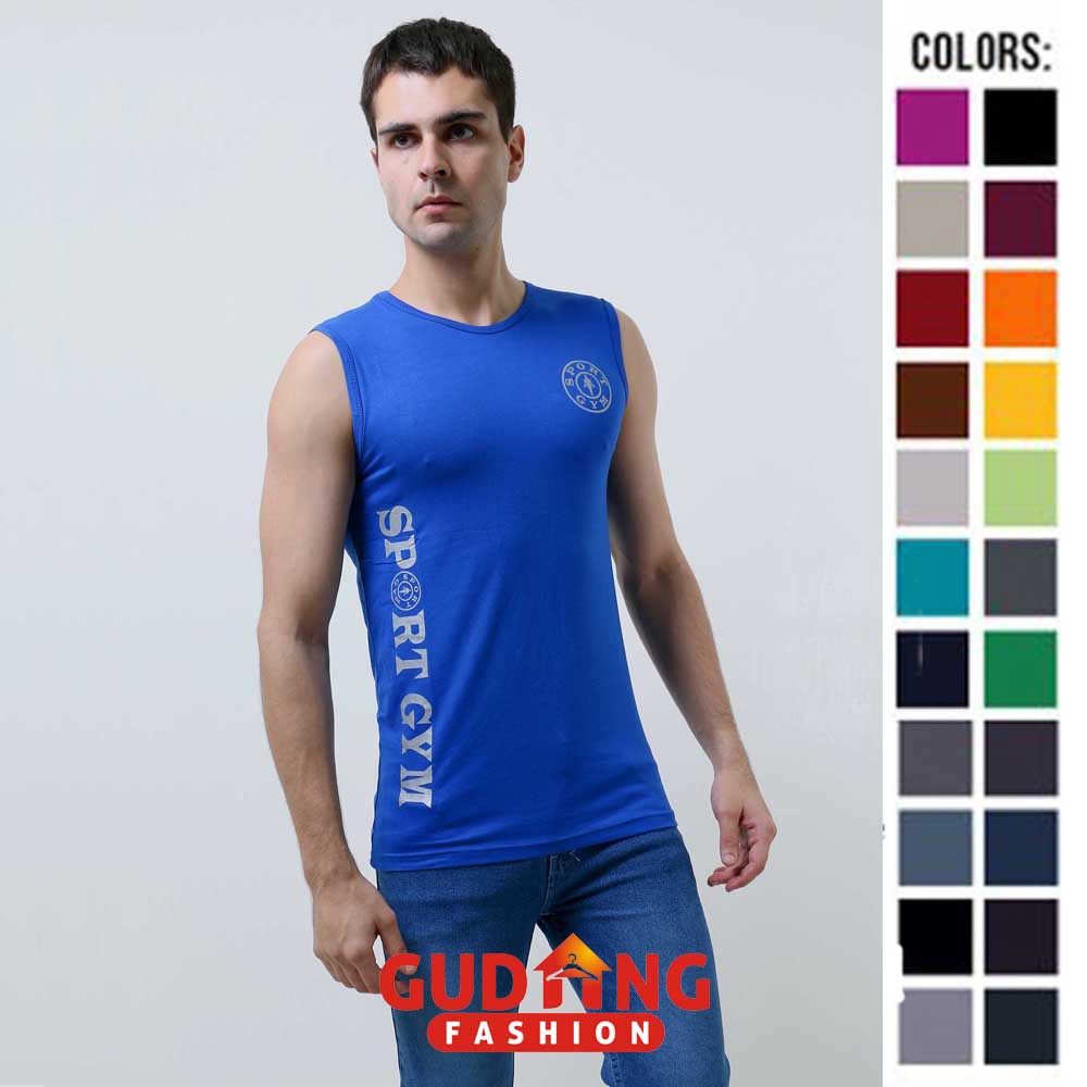 Singlet Pria Sport Polos / Singlet Gym Fitnes / Singlet Olah Raga - Banyak Pilihan Warna (COMB)