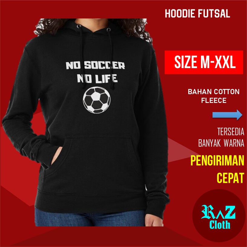 Jacket Hoddie Pria Baju Olah Raga Sepak Bola Futsal Soccer Sweater Cowok Keren