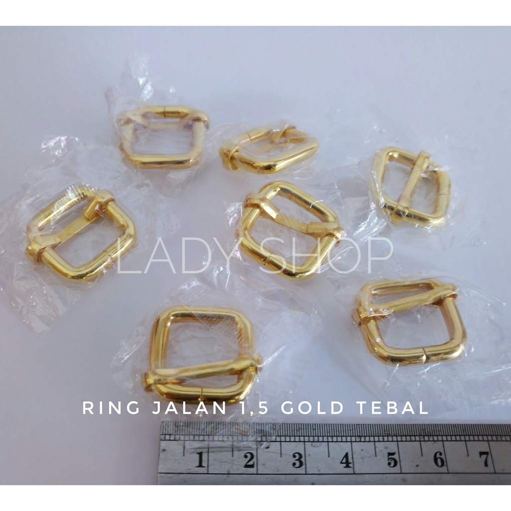 RING JALAN 1,5CM TEBAL - GOLD - ( 1 PCS )